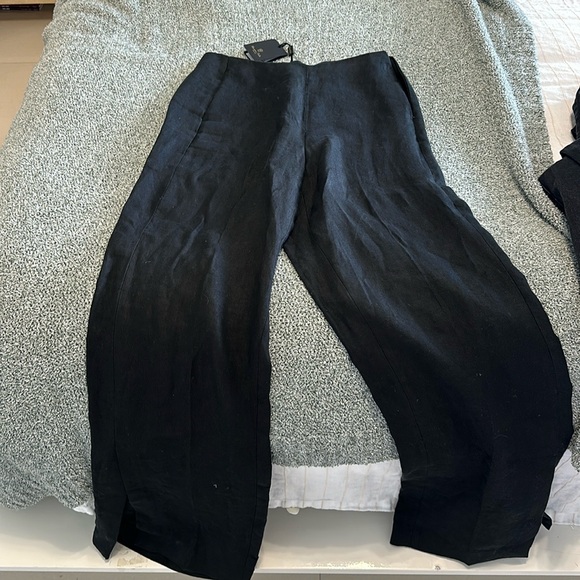 Massimo Dutti black linen pants never worn with tags - Picture 1 of 4